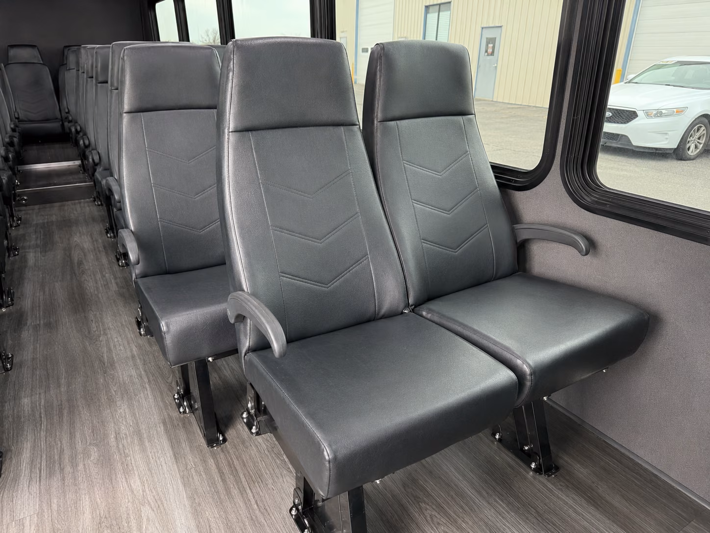 mobile 20 passenger minibus interior