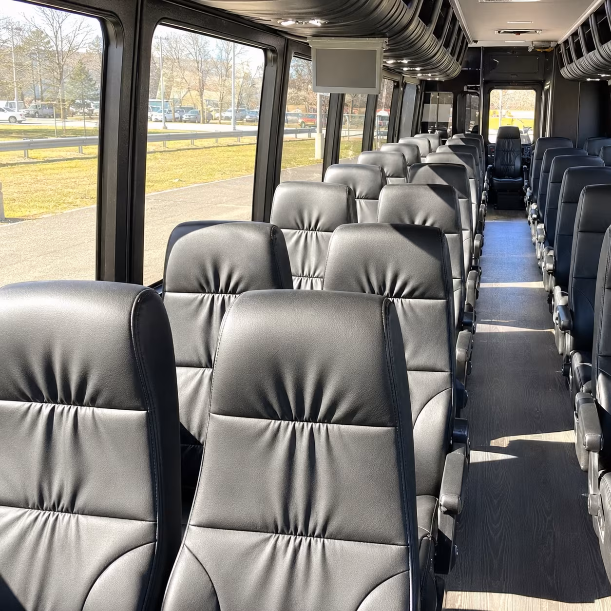 mobile 25 passenger minibus interior