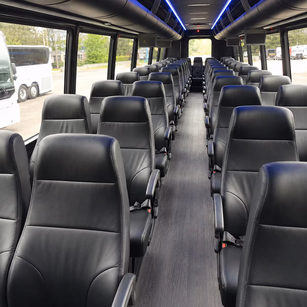 wedding guest shuttle buses between mobile hotels and ceremony venues